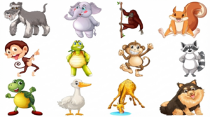 Cute Animal Cartoon Character Bundle – Printable Digital Animal Clipart PNG