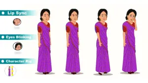 Adobe Animate CC Woman in Saree Character Download
