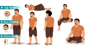 Adobe Animate CC Bodybuilder Man Character | Pahalwan & Strong Man Cartoon Character Download