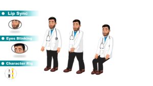 Young Doctor Cartoon Character for Adobe Animate CC β Fully Rigged Character Download | ToonVexa