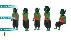 Animated Ghost Character for Adobe Animate CC | Fully Rigged Bhoot Body Parts Download