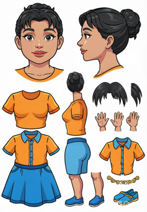 Women PNG Body Parts for Character Animation & Rigging | ToonVexa