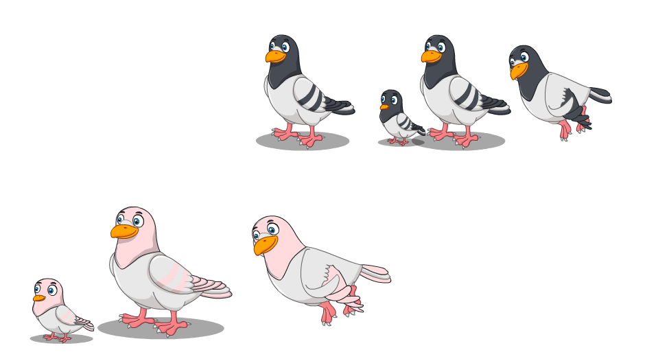 Pigeon Adobe Animate CC Cartoon Character Rigging | ToonVexa Download - Image 2