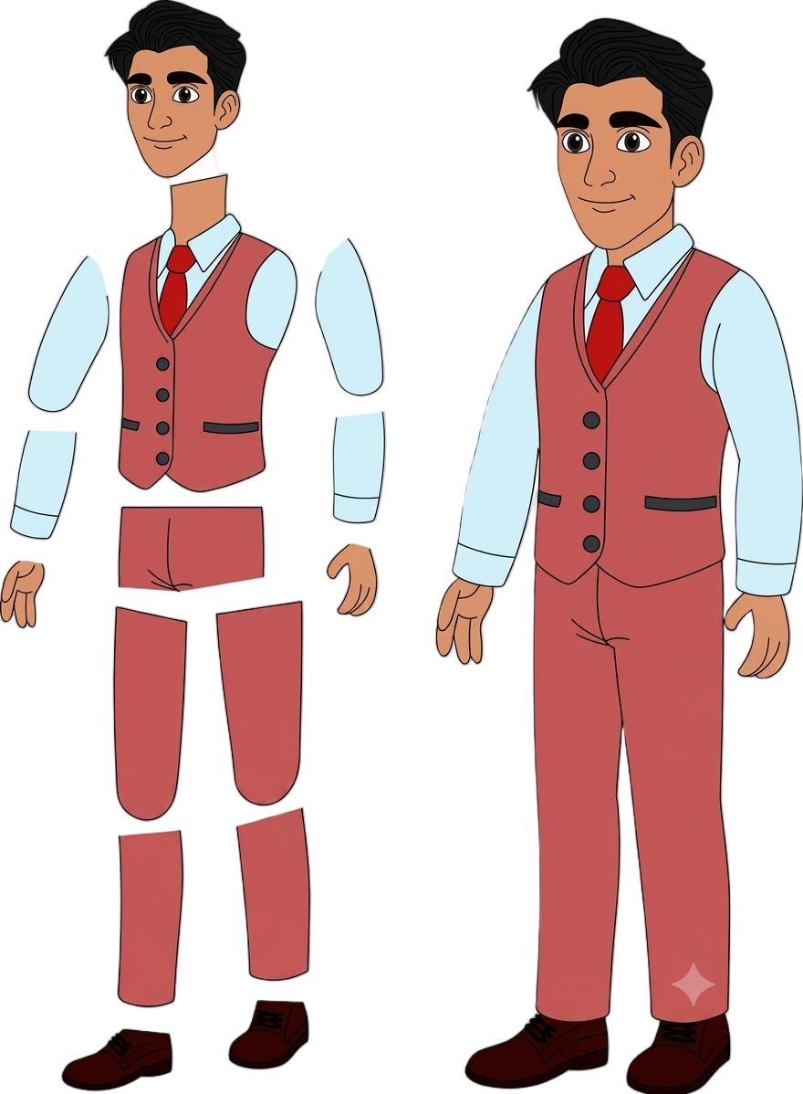 Businessman Cartoon Character Body Parts SVG & PNG Download | ToonVexa