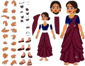 Women Cartoon Body Parts SVG PNG Download | Female Character Body Parts for Animation β ToonVexa