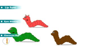 Insect Cartoon Character for Adobe Animate CC – Rigging Ready Body Parts Download